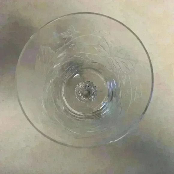 2 Vintage Heisey Crystal Water Goblets/Glass Etched...Pattern: Plantation Ivy - Picture 6 of 8